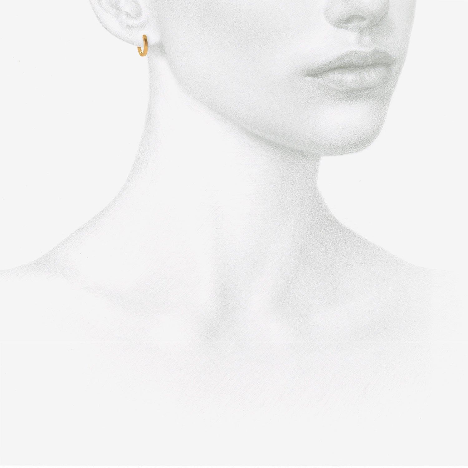 DARIUS 18K 8MM FAIRY HOOPS