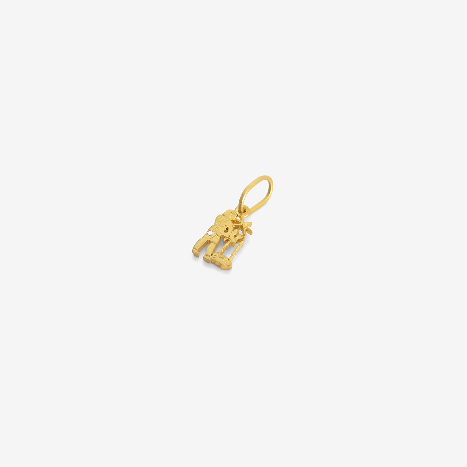 DARIUS 18K & DIAMOND MINI AQUARIUS DENDERA ZODIAC PENDANT