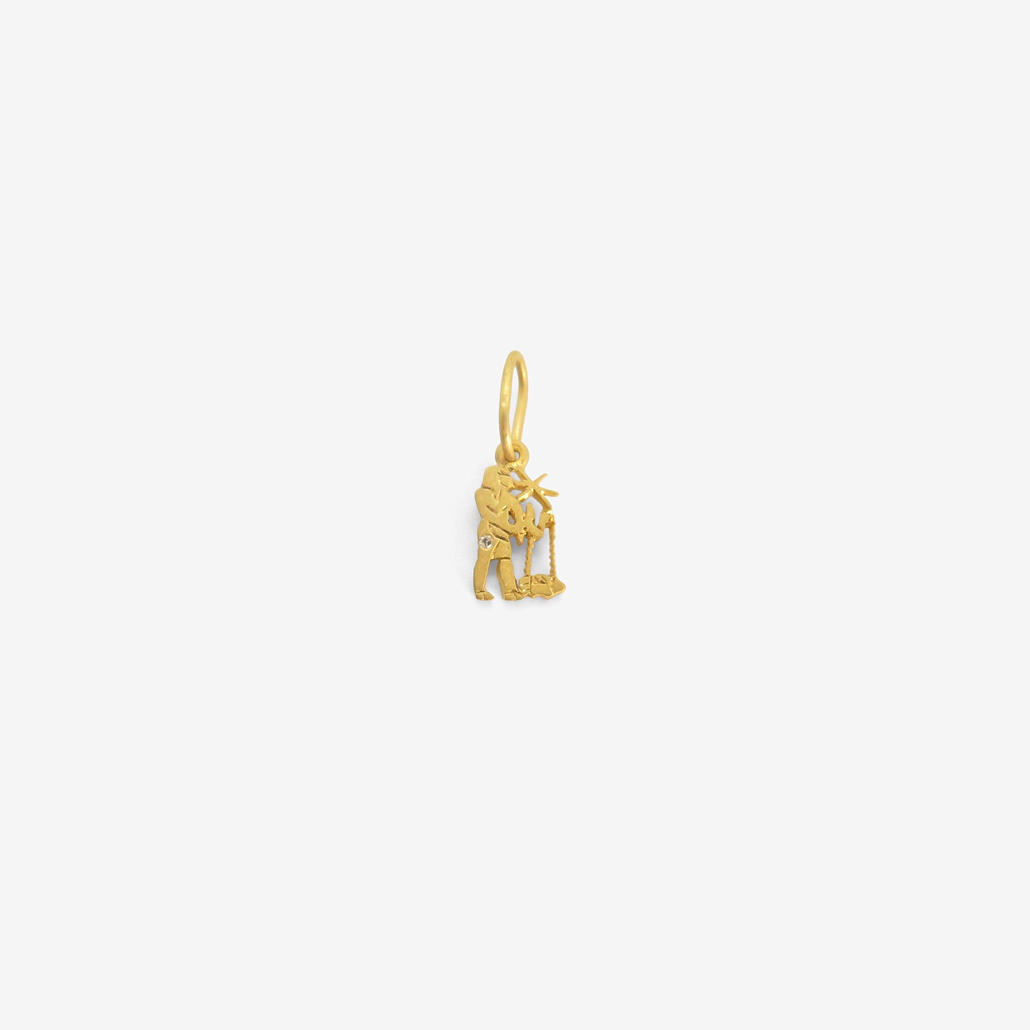 DARIUS 18K & DIAMOND MINI AQUARIUS DENDERA ZODIAC PENDANT