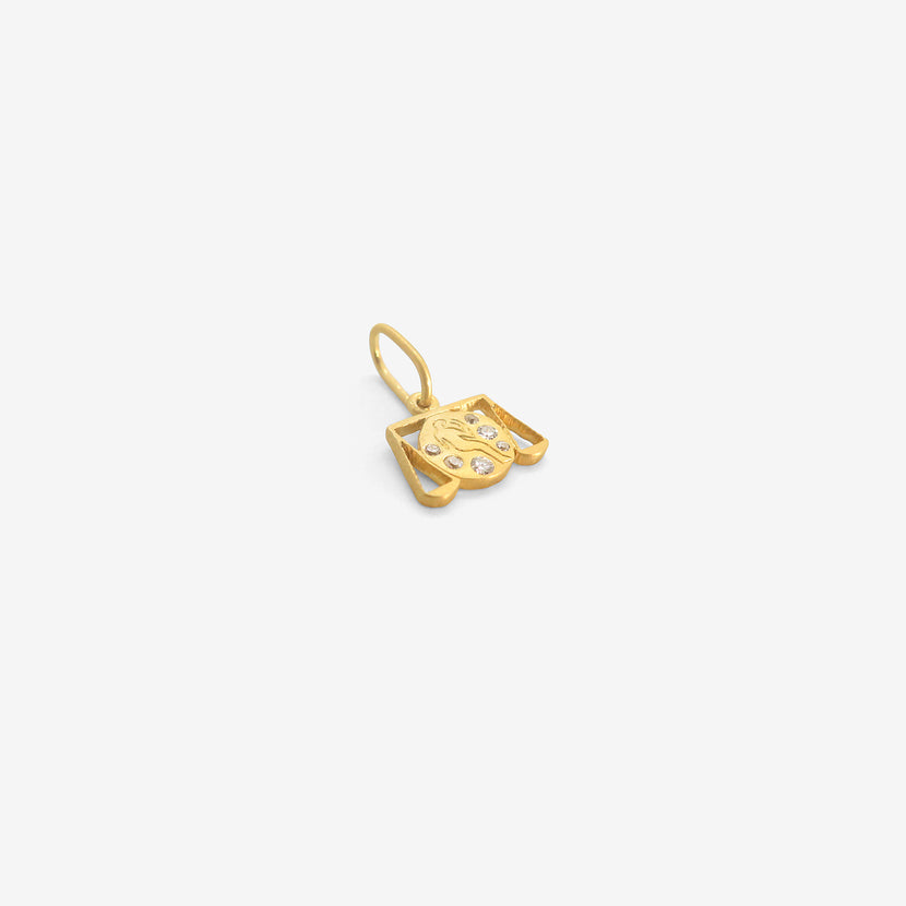 DARIUS 18K & DIAMOND MINI LIBRA DENDERA ZODIAC PENDANT