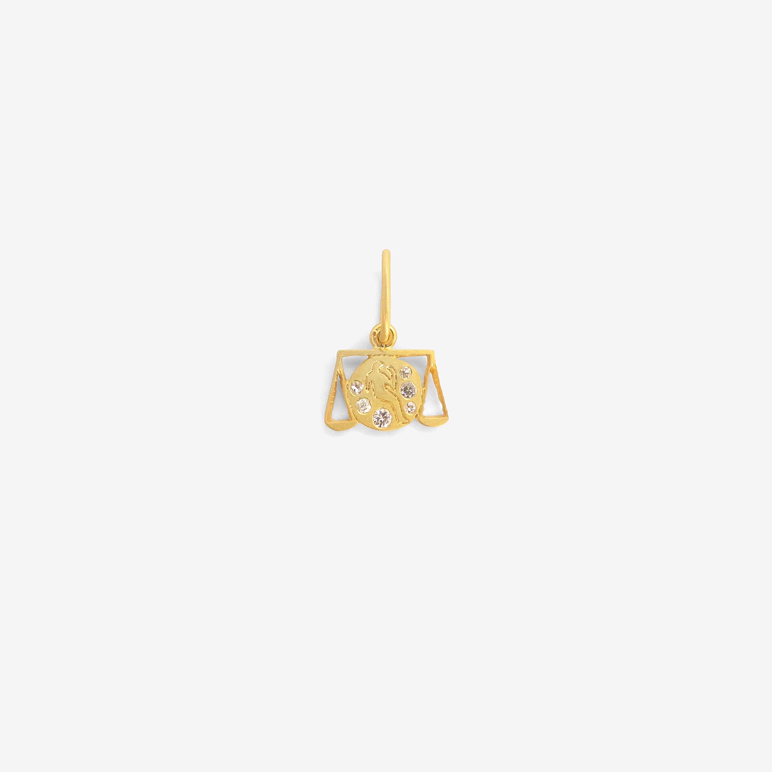 DARIUS 18K & DIAMOND MINI LIBRA DENDERA ZODIAC PENDANT