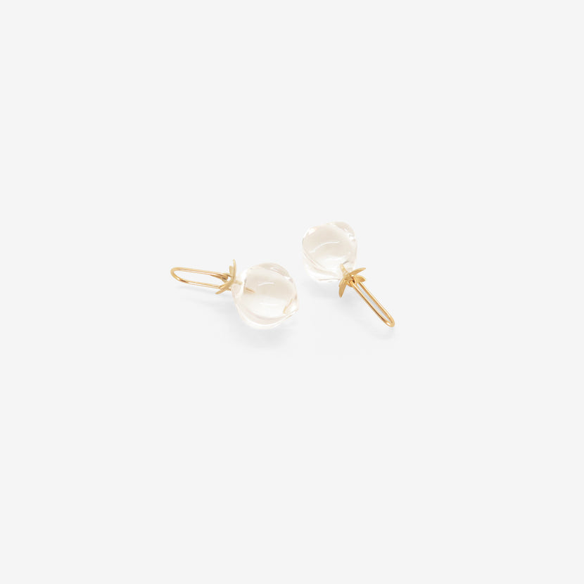 GABRIELLA KISS 18K & CRYSTAL HICKORY NUT EARRINGS
