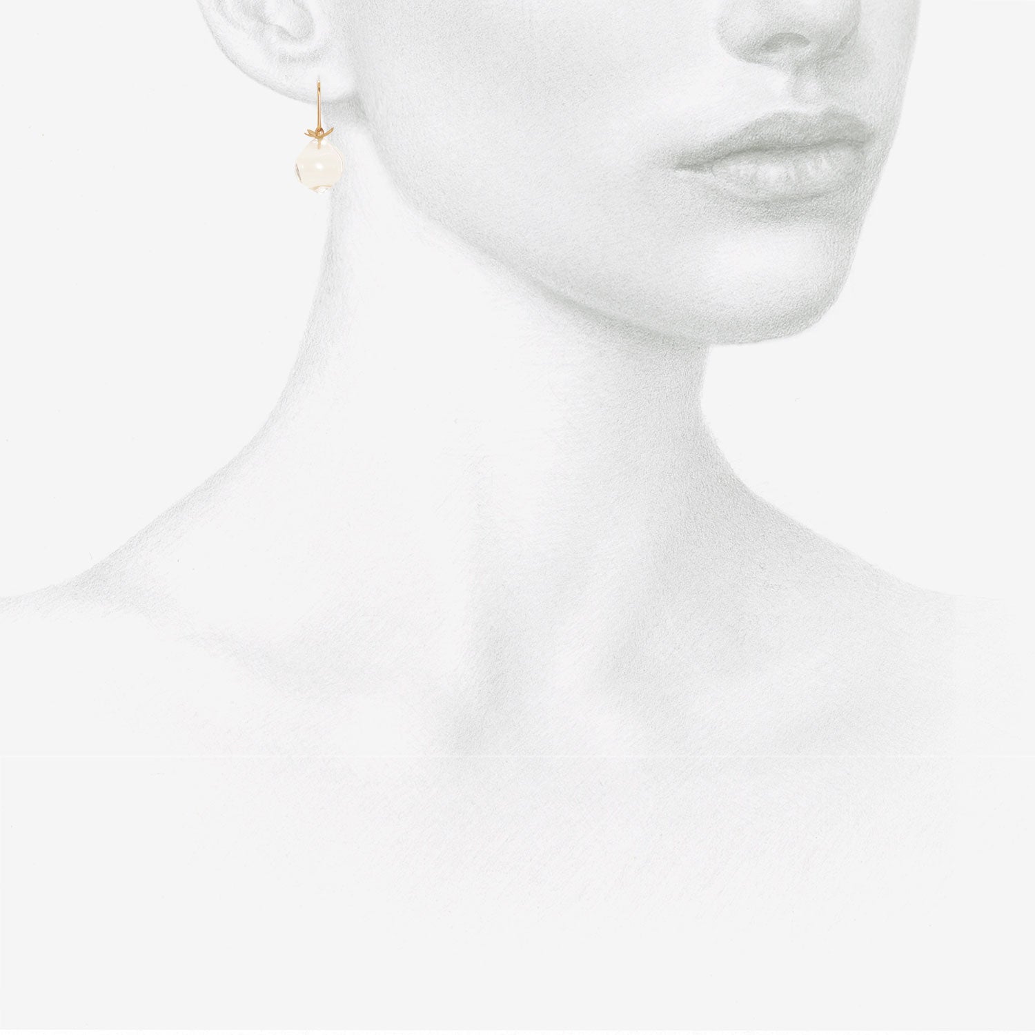 GABRIELLA KISS 18K & CRYSTAL HICKORY NUT EARRINGS