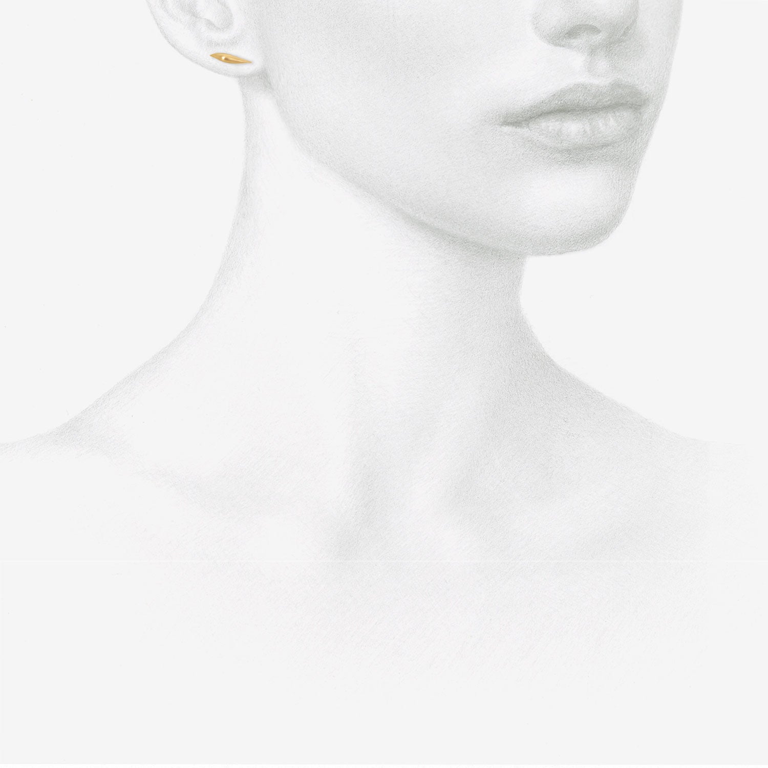 GABRIELLA KISS 18K SMALL/MEDIUM SLUG STUDS