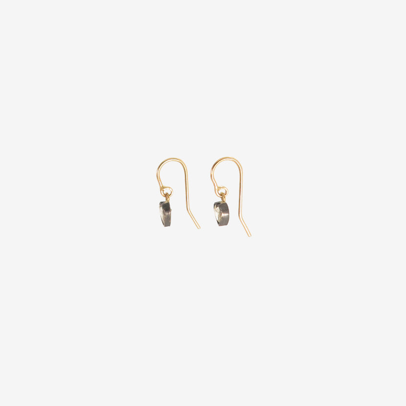 JUDY GEIB OXIDIZED SILVER & HEART SHAPED DIAMOND EARRINGS, .93CT