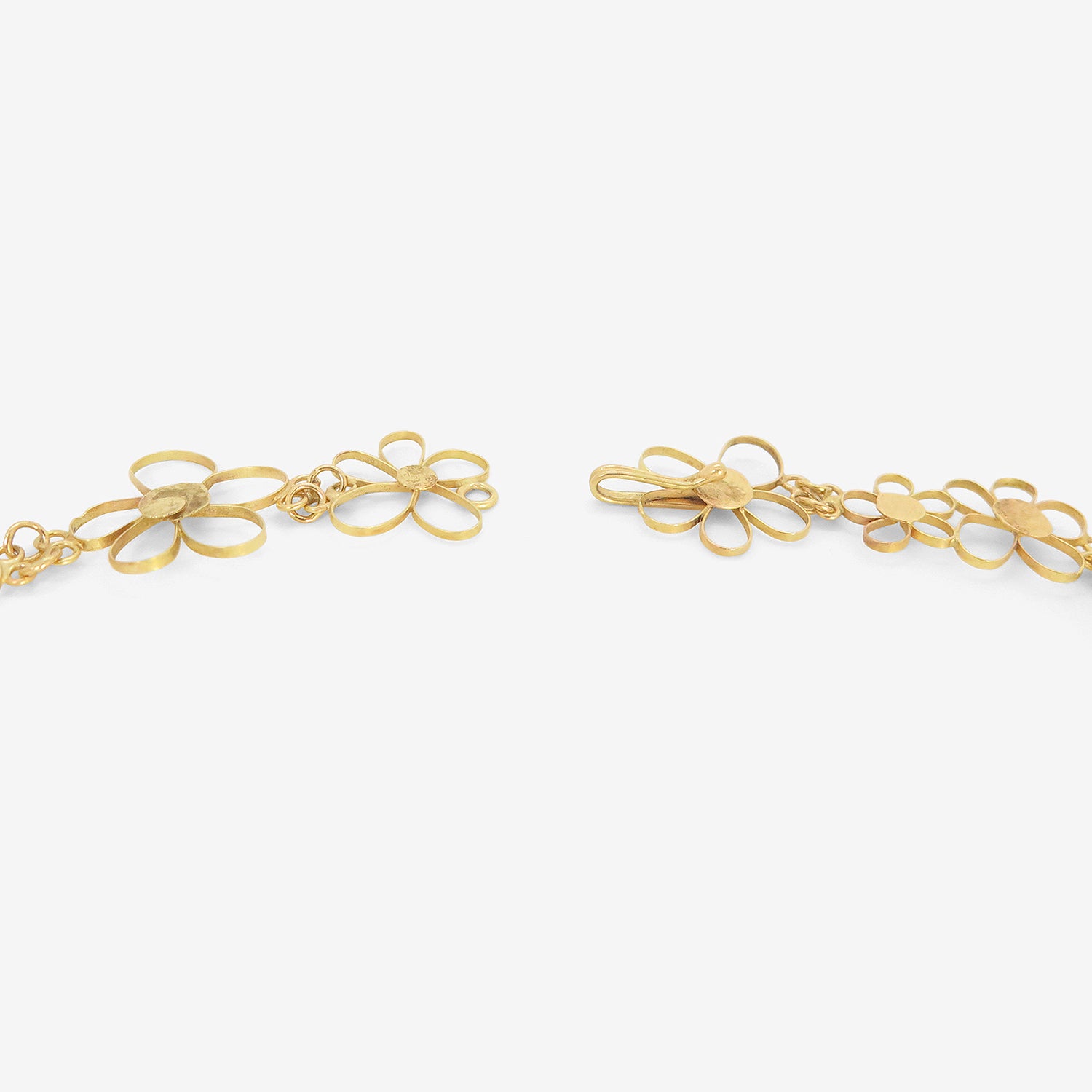 JUDY GEIB 18K PETER PAN SQUASH  COLLAR WITH ONE TOUCH OF SILVER