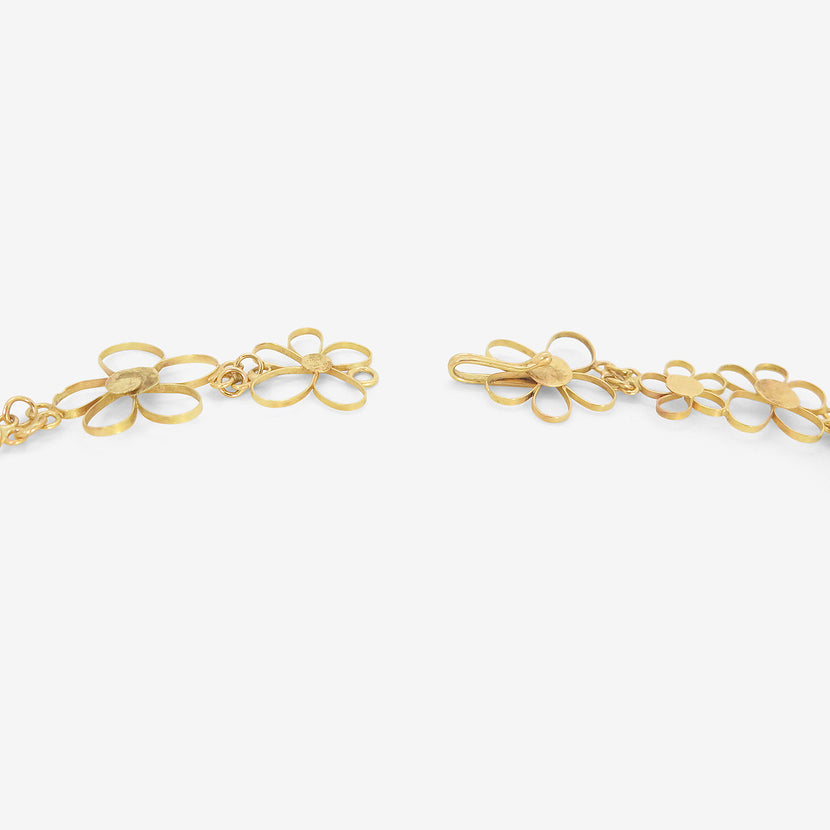 JUDY GEIB 18K PETER PAN SQUASH  COLLAR WITH ONE TOUCH OF SILVER