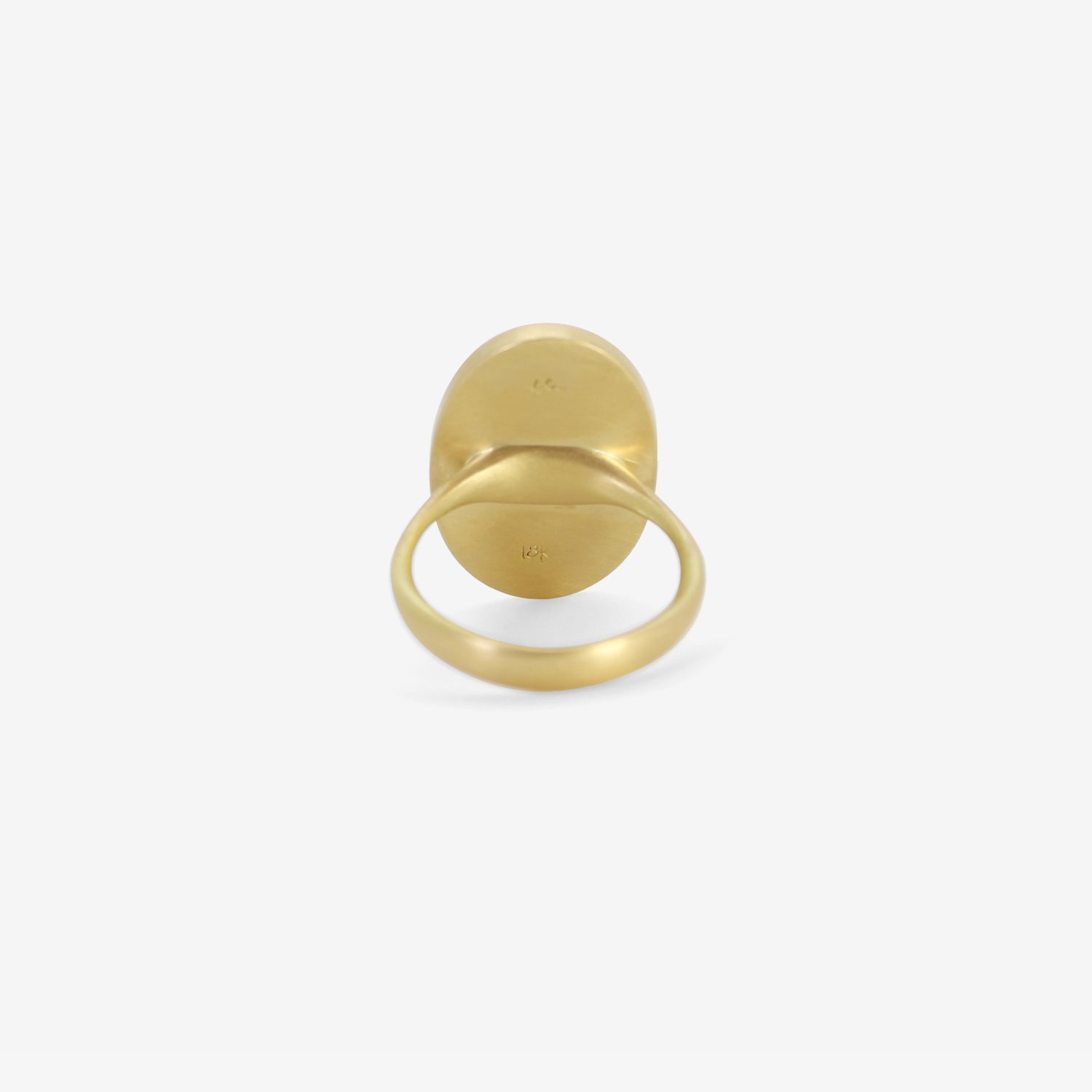 LOLA BROOKS 18K & OVAL BURGUNDY TOURMALINE LENS RING, 10.89CT