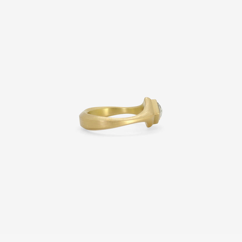 LOLA BROOKS 18K & DIAMOND-SHAPED DIAMOND RING, .87CT