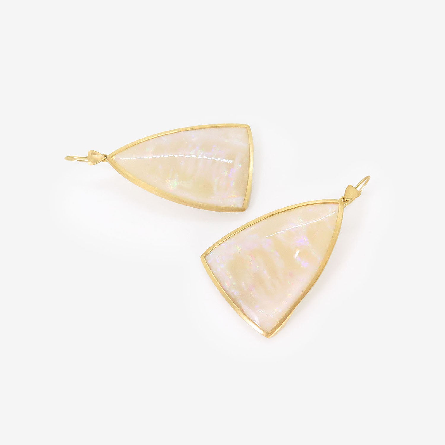 LOLA BROOKS 22K & AUSTRALIAN OPAL SHIELD EARRINGS, 56.39CT
