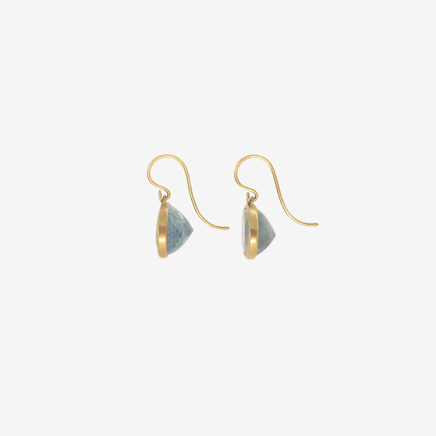 LOLA BROOKS 18K & OVAL AQUAMARINE EARRINGS, 16.13CT