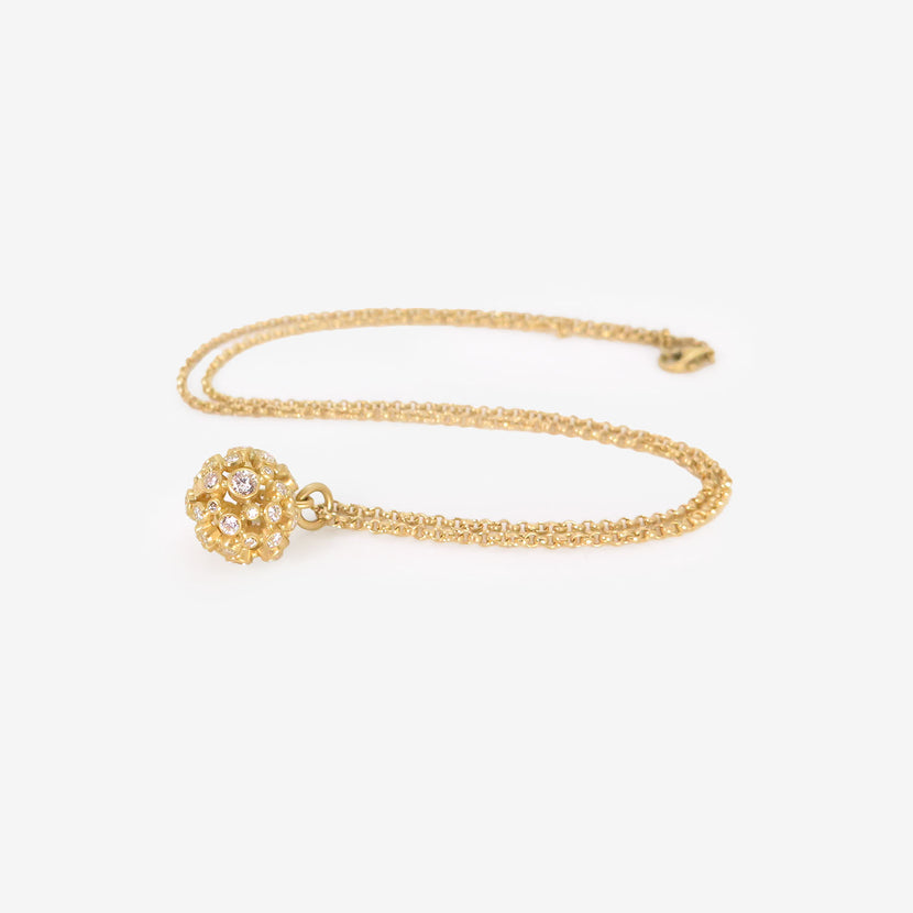 LOLA BROOKS 18K & DIAMOND SMALL DISCO BALL PENDANT, 2.73CT
