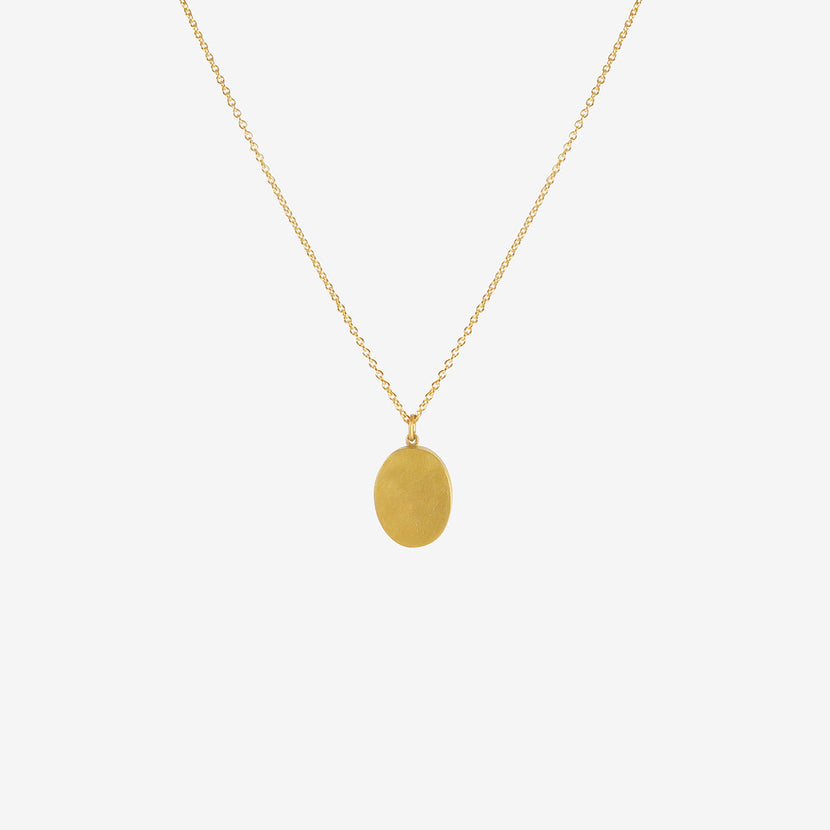 LOLA BROOKS 18K & SMALL OVAL RUTILATED QUARTZ PENDANT, 6.15CT