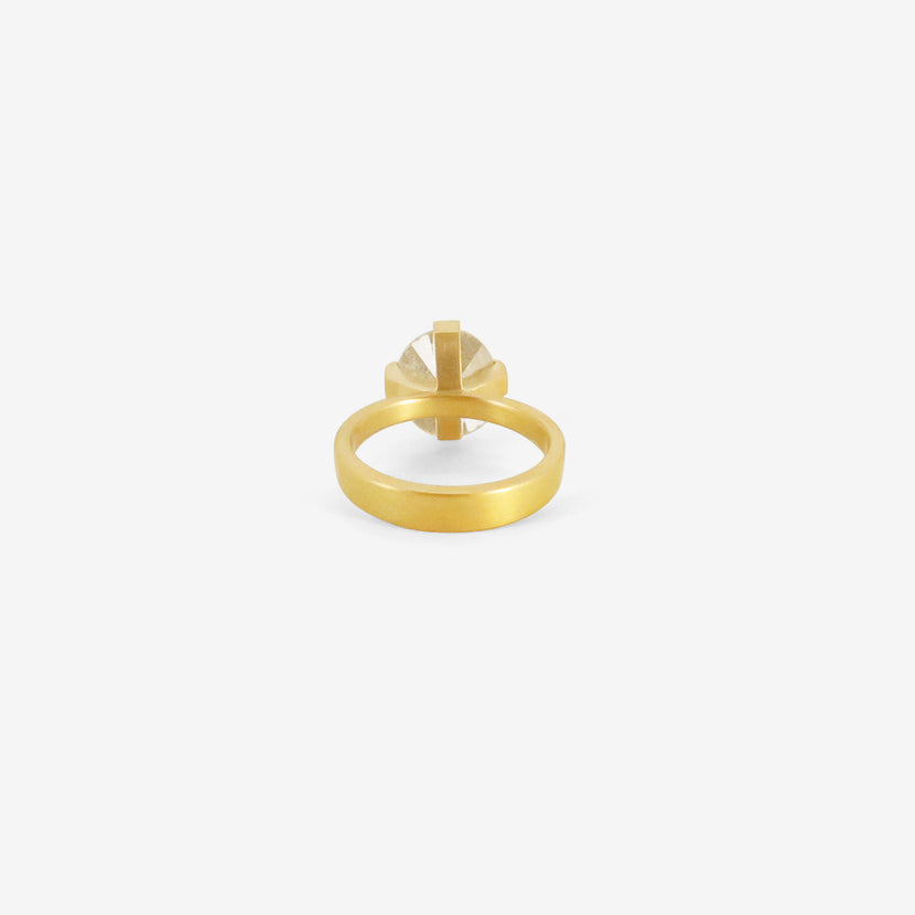 LOLA BROOKS 18K & ICY BRILLIANT-CUT DIAMOND PRONG SET RING, 3.29CT