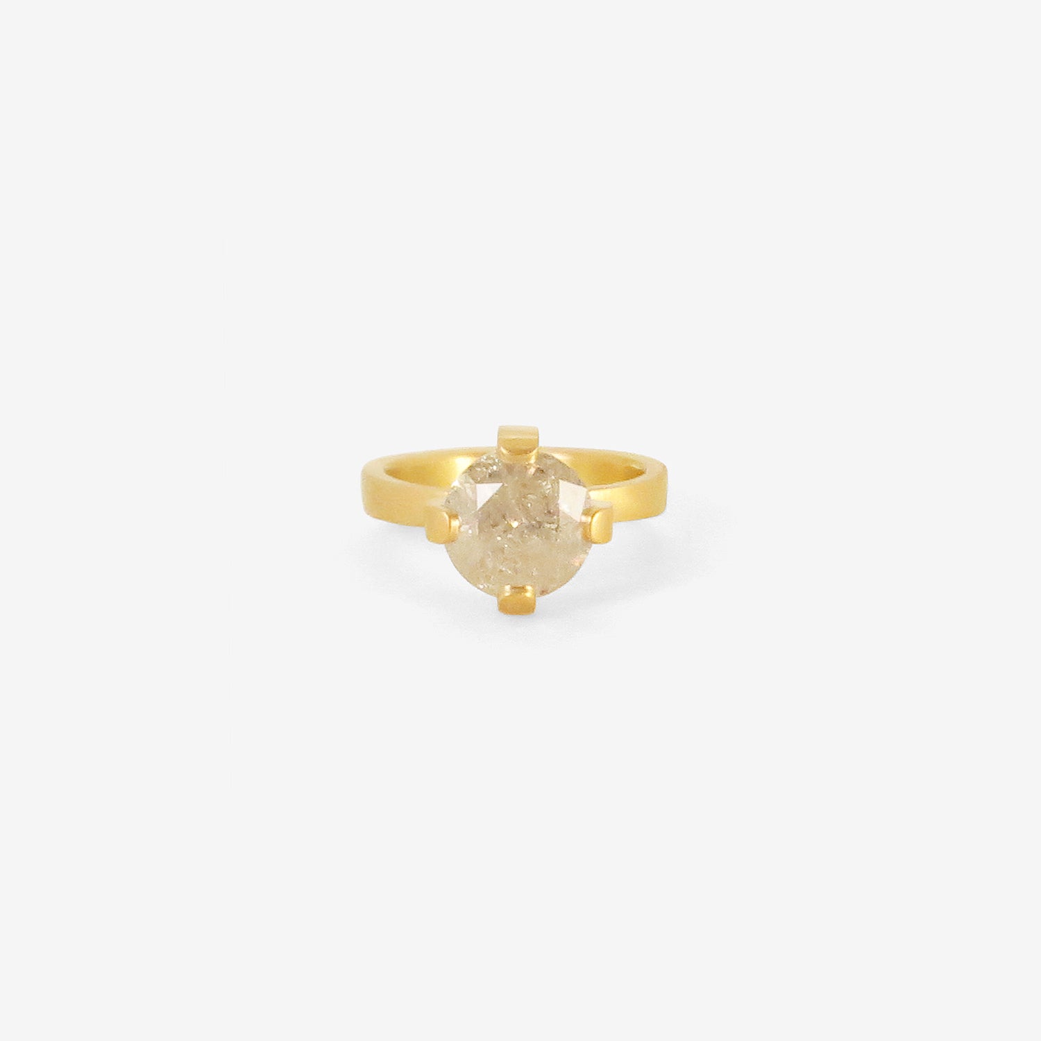 LOLA BROOKS 18K & ICY BRILLIANT-CUT DIAMOND PRONG SET RING, 3.29CT