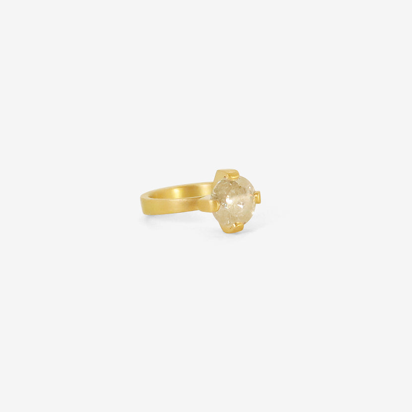LOLA BROOKS 18K & ICY BRILLIANT-CUT DIAMOND PRONG SET RING, 3.29CT