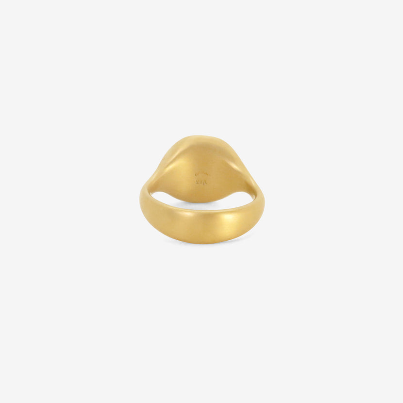 LOLA BROOKS 22K & RUBY PEBBLE CAST RING, 3.57CT