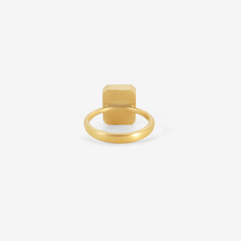 LOLA BROOKS 18K & EMERALD-CUT ZAMBIAN EMERALD RING, 4.68CT