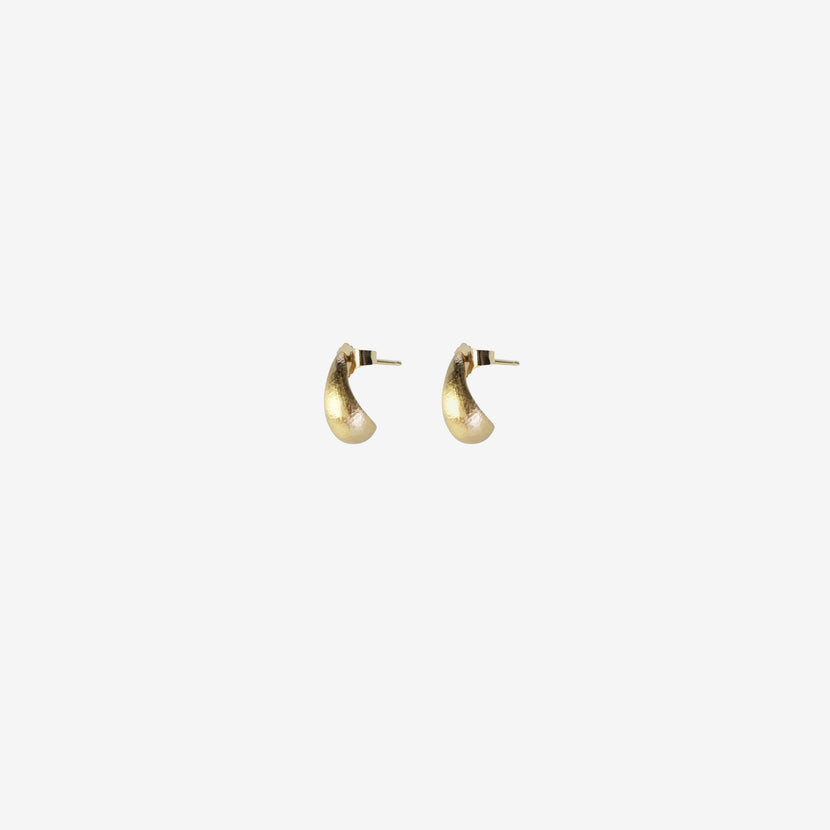 NICOLE LANDAW 14K LARGE HEWN TEARDROP EARRINGS ON POSTS