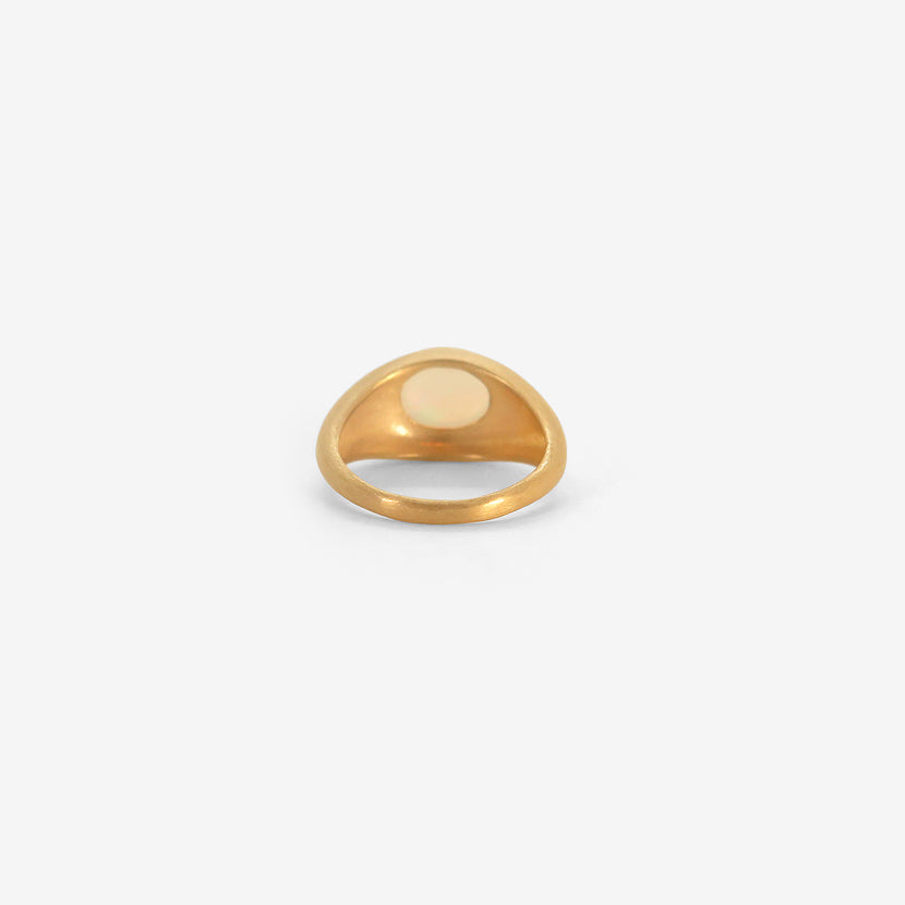ROSANNE PUGLIESE 22K & OVAL CABOCHON OPAL DOMED RING, 2CT