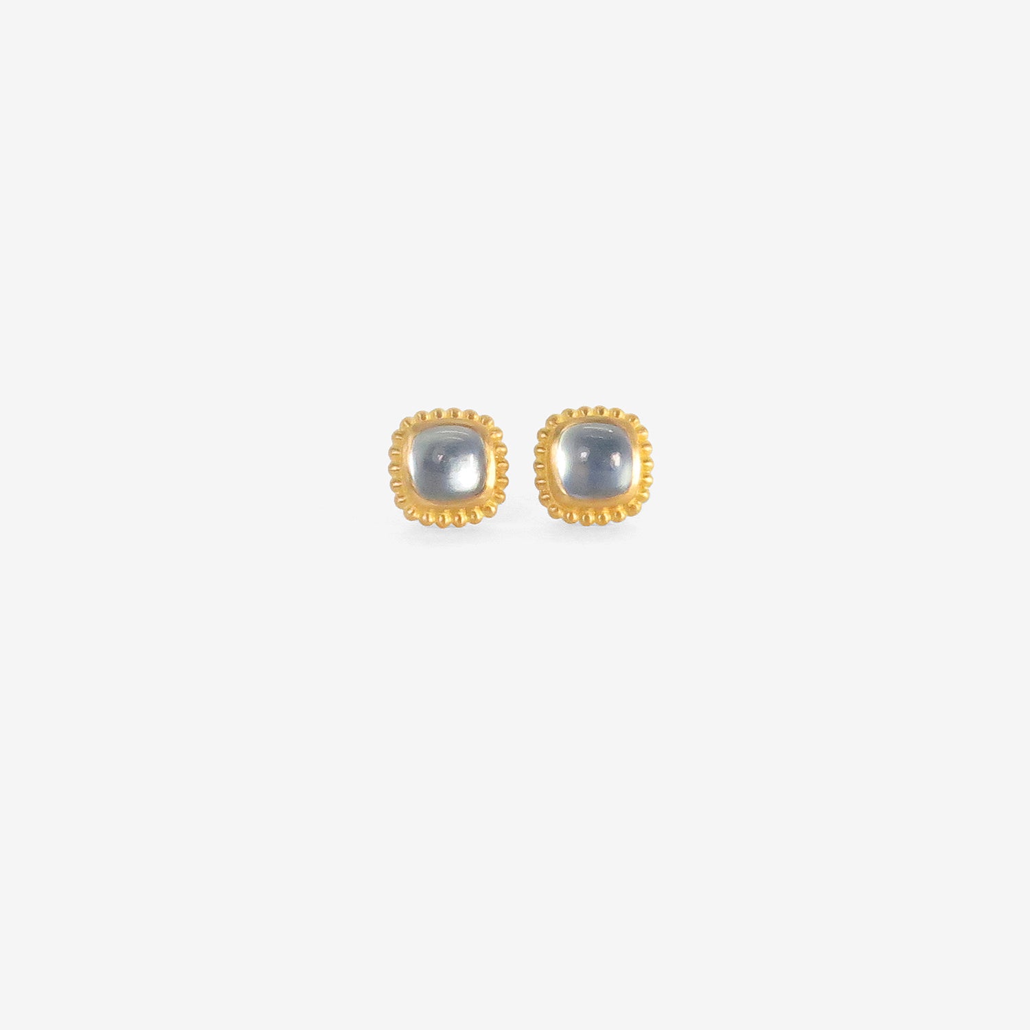 PROUNIS 22K & AQUAMARINE GRANULATED STUDS