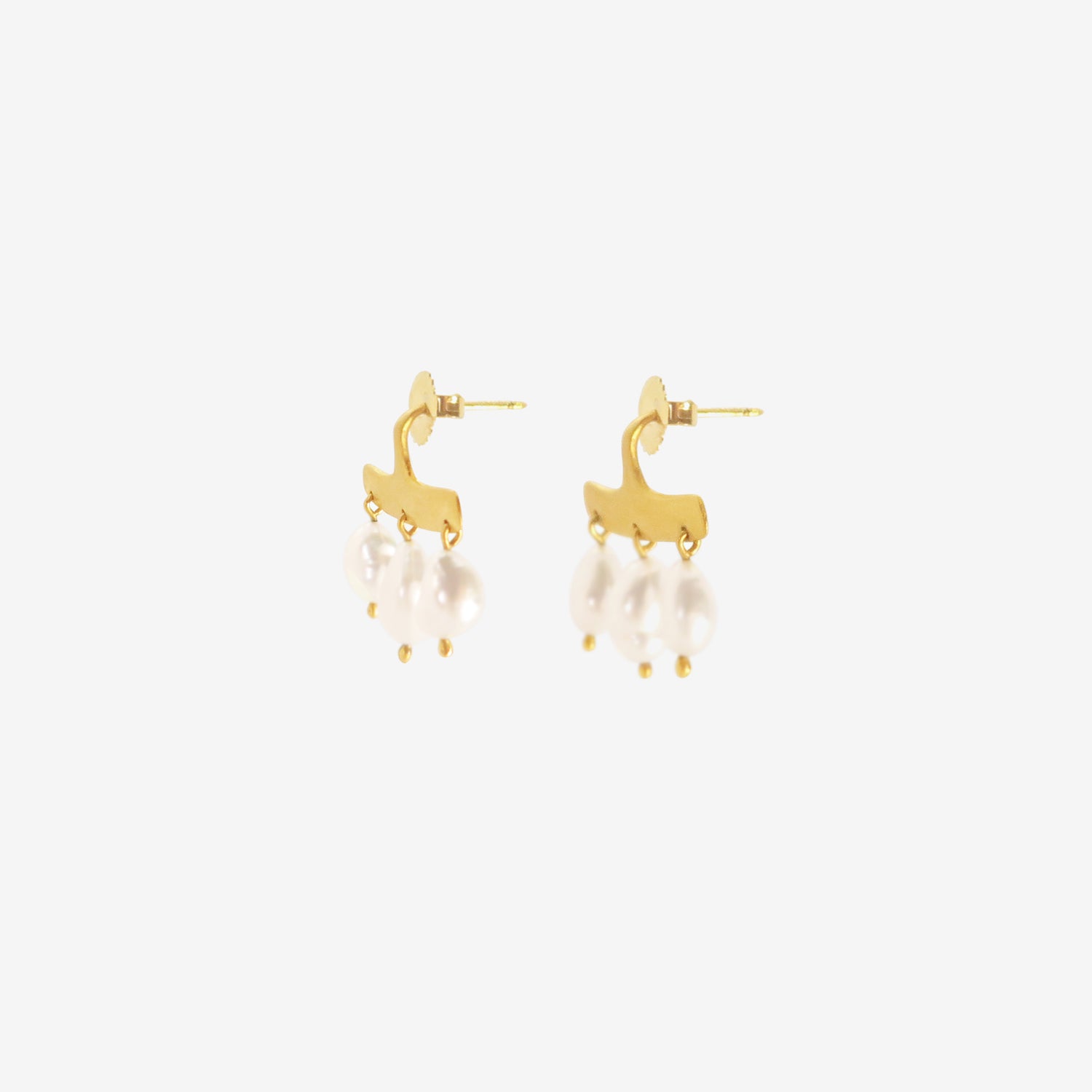 PROUNIS 22K & KESHI PEARL SYCA EARRINGS