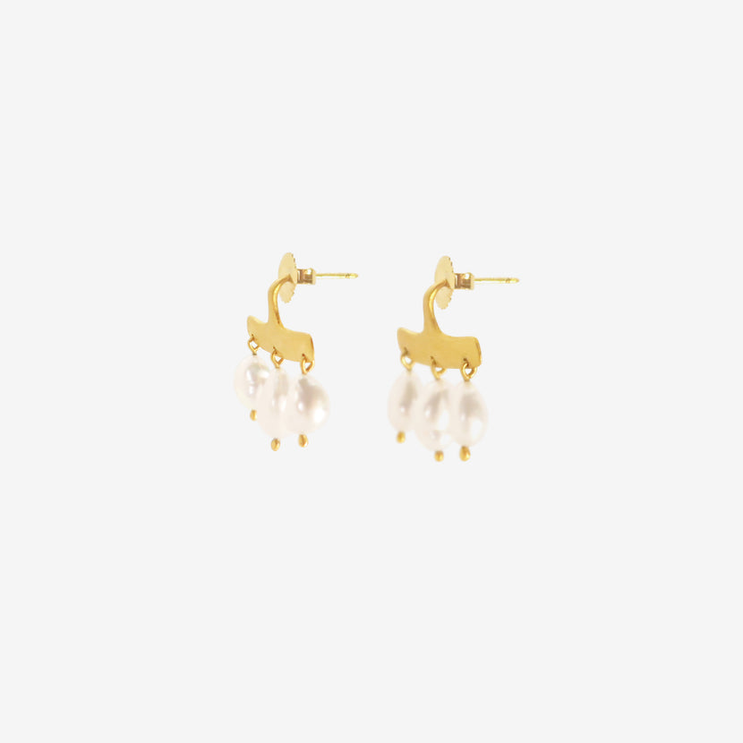 PROUNIS 22K & KESHI PEARL SYCA EARRINGS