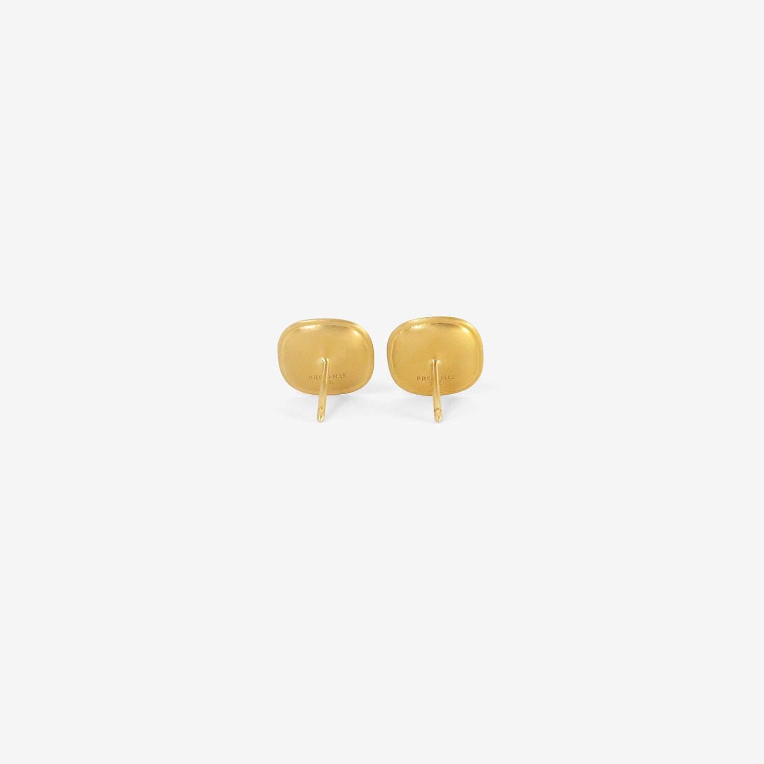 PROUNIS 22K & GREEN TOURMALINE CUSHION CAPSA STUDS