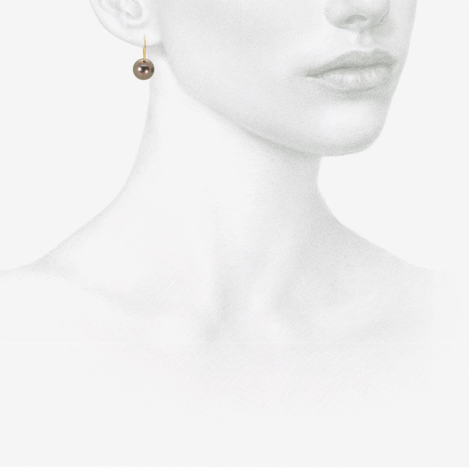 ROSANNE PUGLIESE 18K & BLACK TAHITIAN PEARL DROP EARRINGS