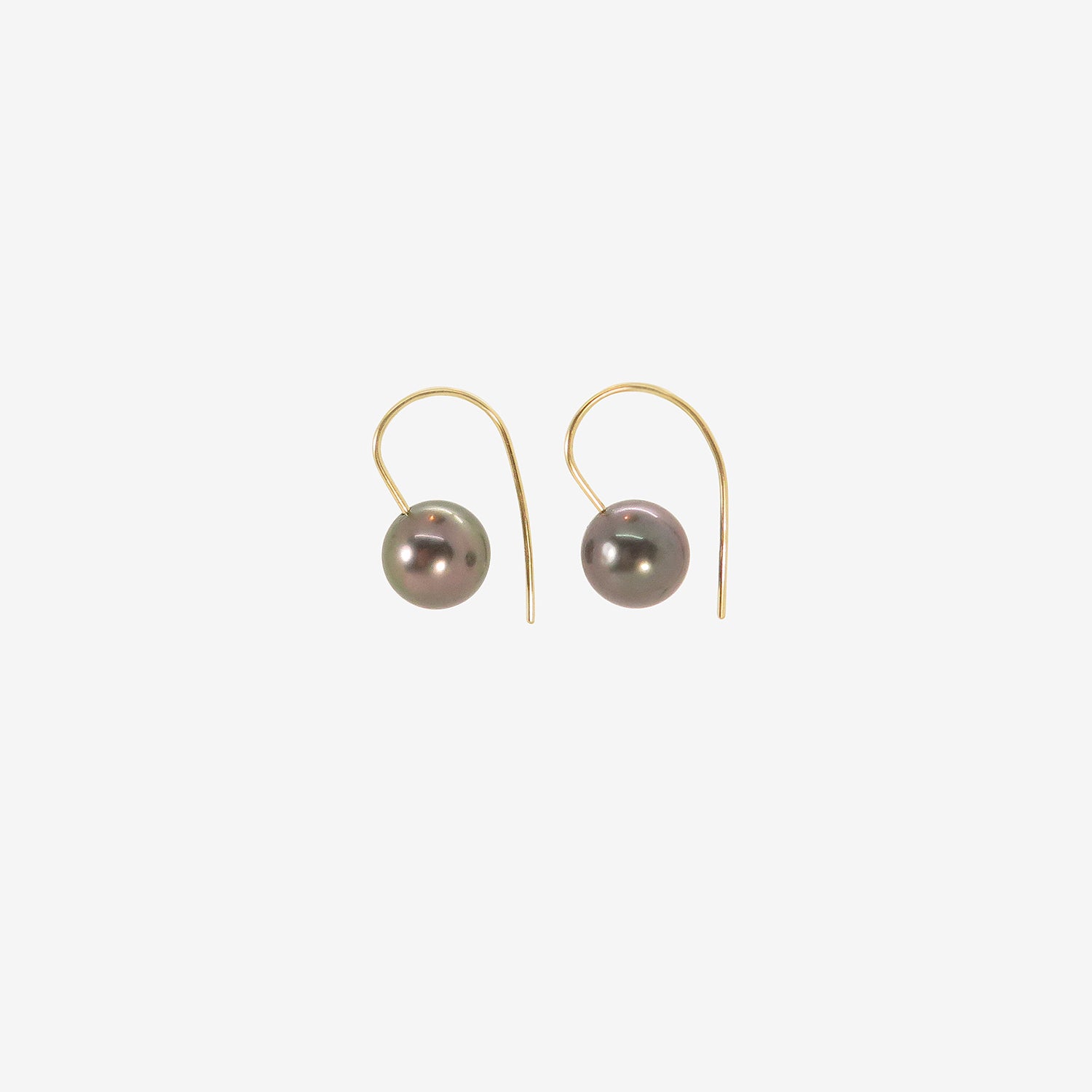 ROSANNE PUGLIESE 18K & BLACK TAHITIAN PEARL DROP EARRINGS