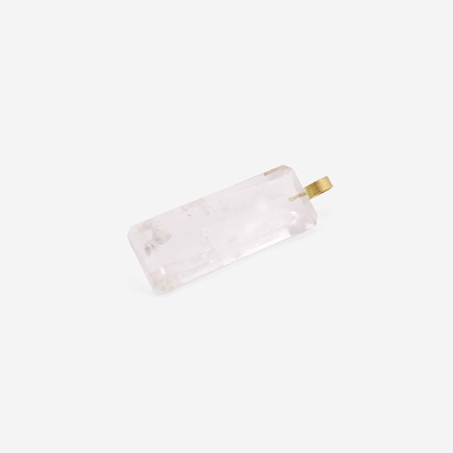 ROSANNE PUGLIESE 22K & EMERALD-CUT PHANTOM QUARTZ PENDANT, 49CT