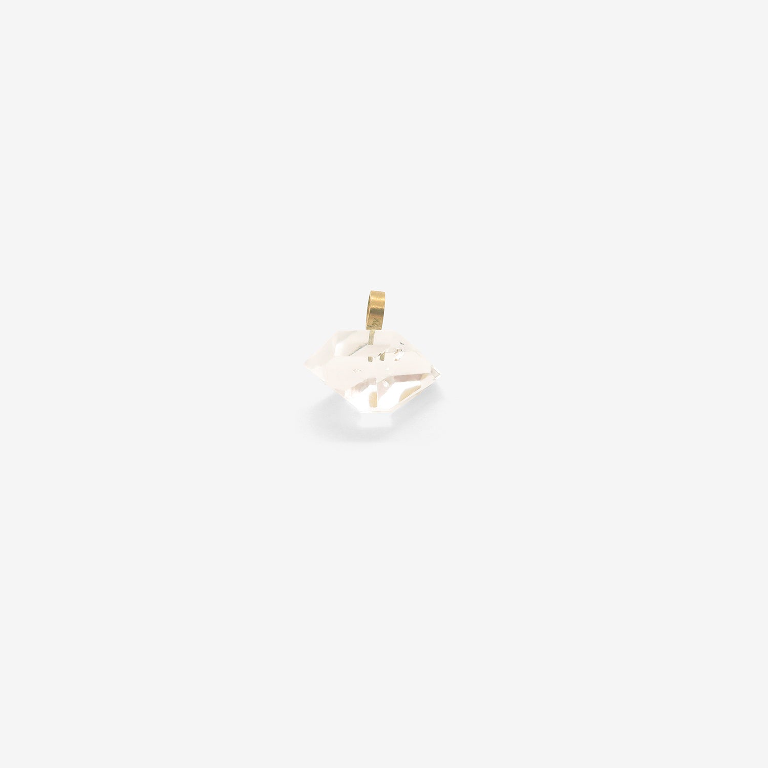 ROSANNE PUGLIESE 22K & HERKIMER DIAMOND CRYSTAL PENDANT