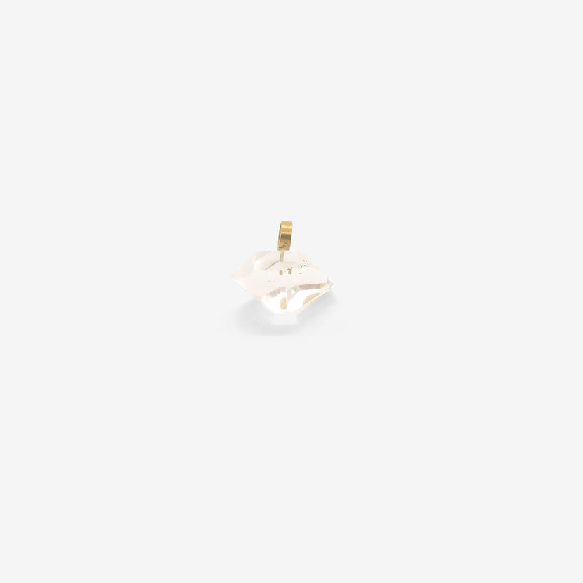 ROSANNE PUGLIESE 22K & HERKIMER DIAMOND CRYSTAL PENDANT