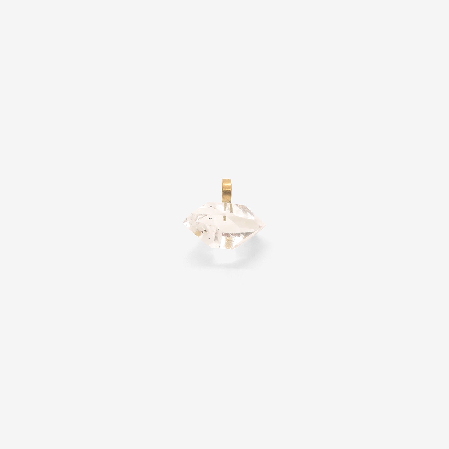 ROSANNE PUGLIESE 22K & HERKIMER DIAMOND CRYSTAL PENDANT
