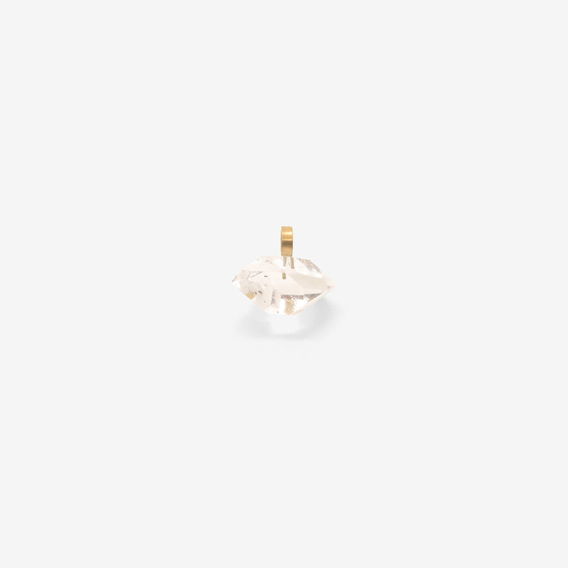 ROSANNE PUGLIESE 22K & HERKIMER DIAMOND CRYSTAL PENDANT