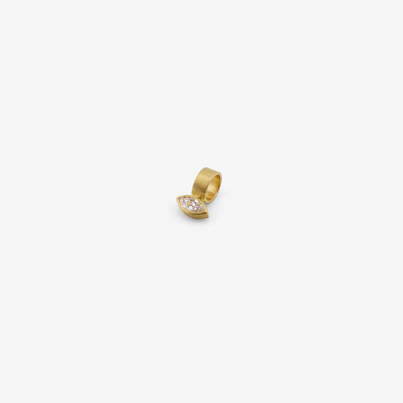 ROSANNE PUGLIESE 22K & MARQUIS DIAMOND PENDANT, .2CT