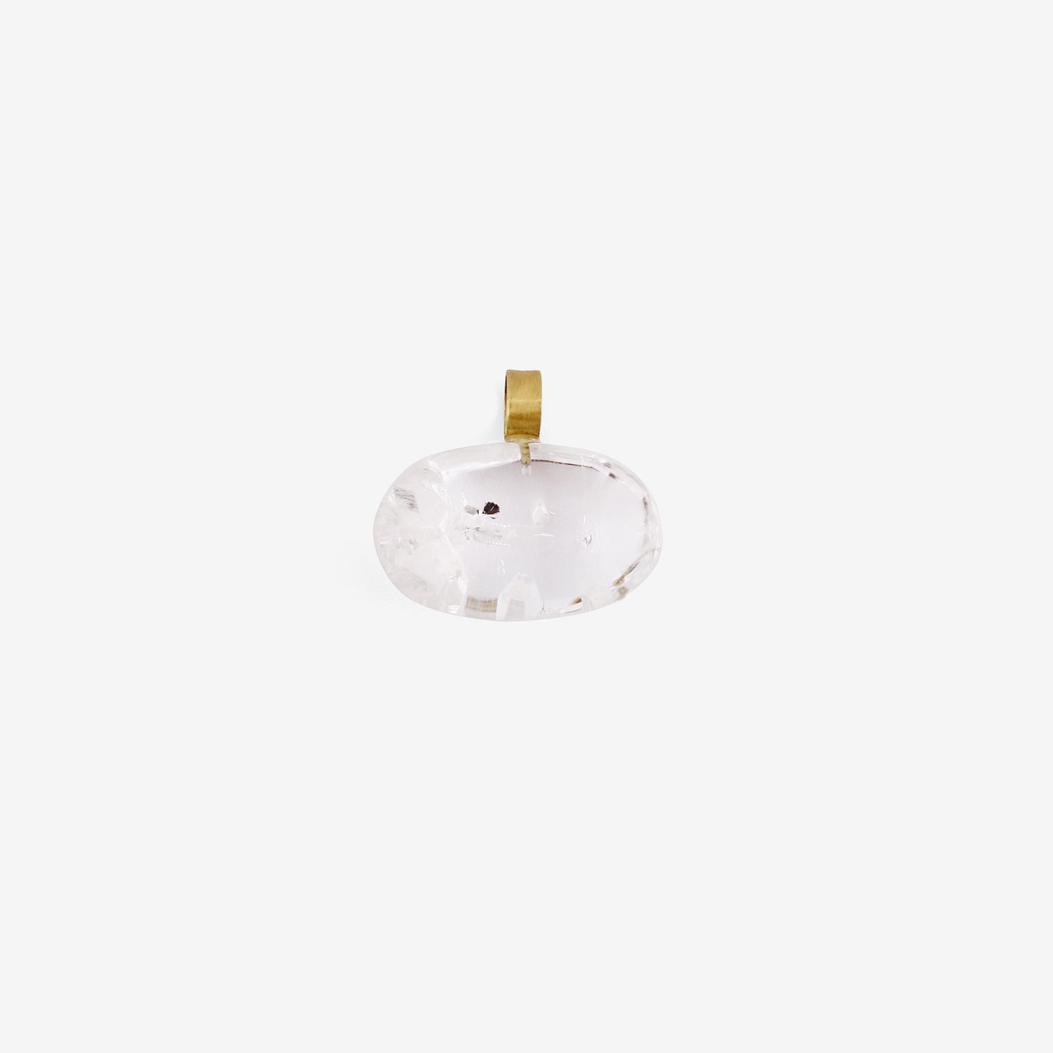 ROSANNE PUGLIESE 22K & OVAL PHANTOM QUARTZ EAST/WEST PENDANT, 41CT