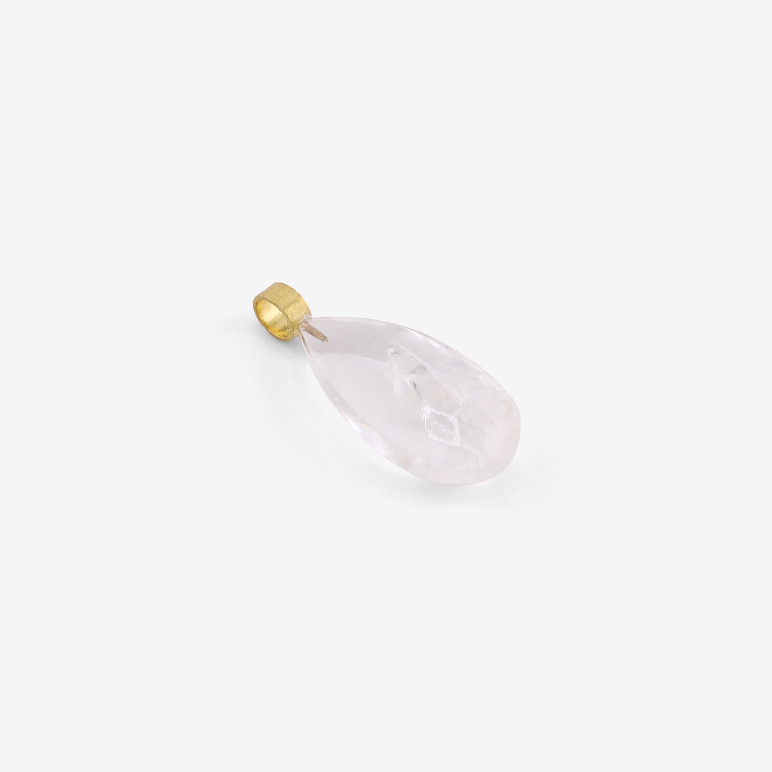 ROSANNE PUGLIESE 22K & TEARDROP-SHAPED PHANTOM QUARTZ PENDANT, 30CT