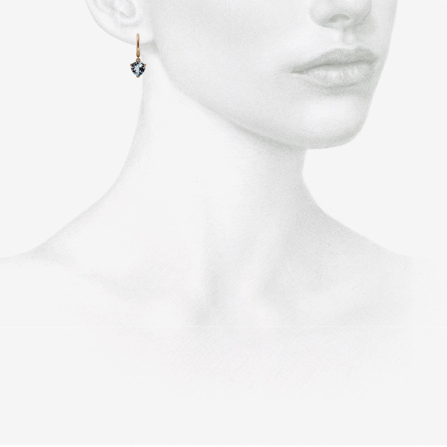 NICOLE LANDAW 14K & ROSE DE FRANCE AMETHYST HUGGIE HOOPS