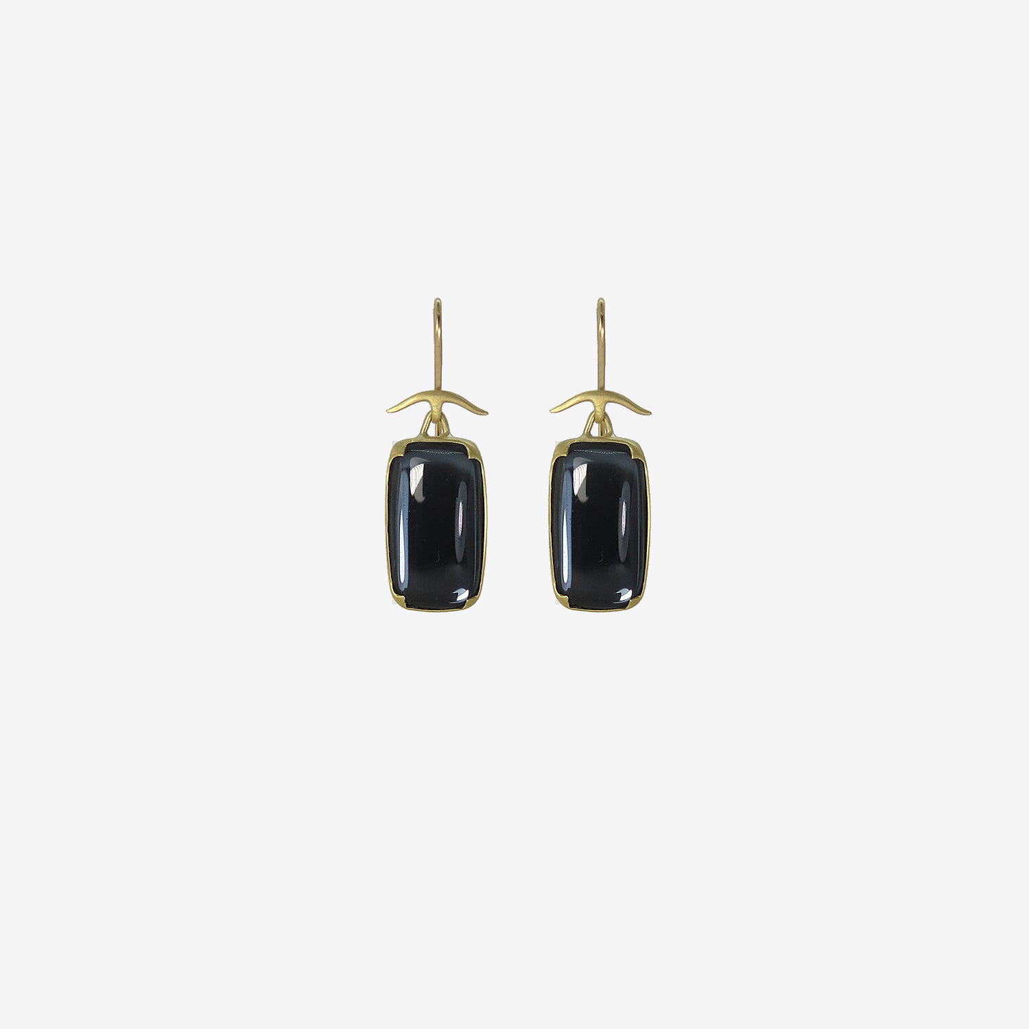 GABRIELLA KISS 18K & CUSHION-SHAPED BLUE TOPAZ OVER HEMATITE EARRINGS