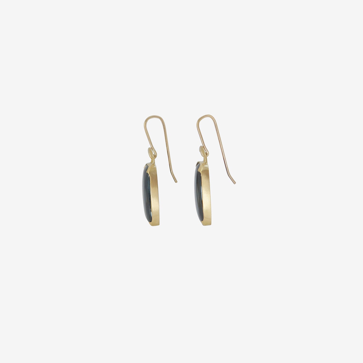 GABRIELLA KISS 18K & CUSHION-SHAPED BLUE TOPAZ OVER HEMATITE EARRINGS