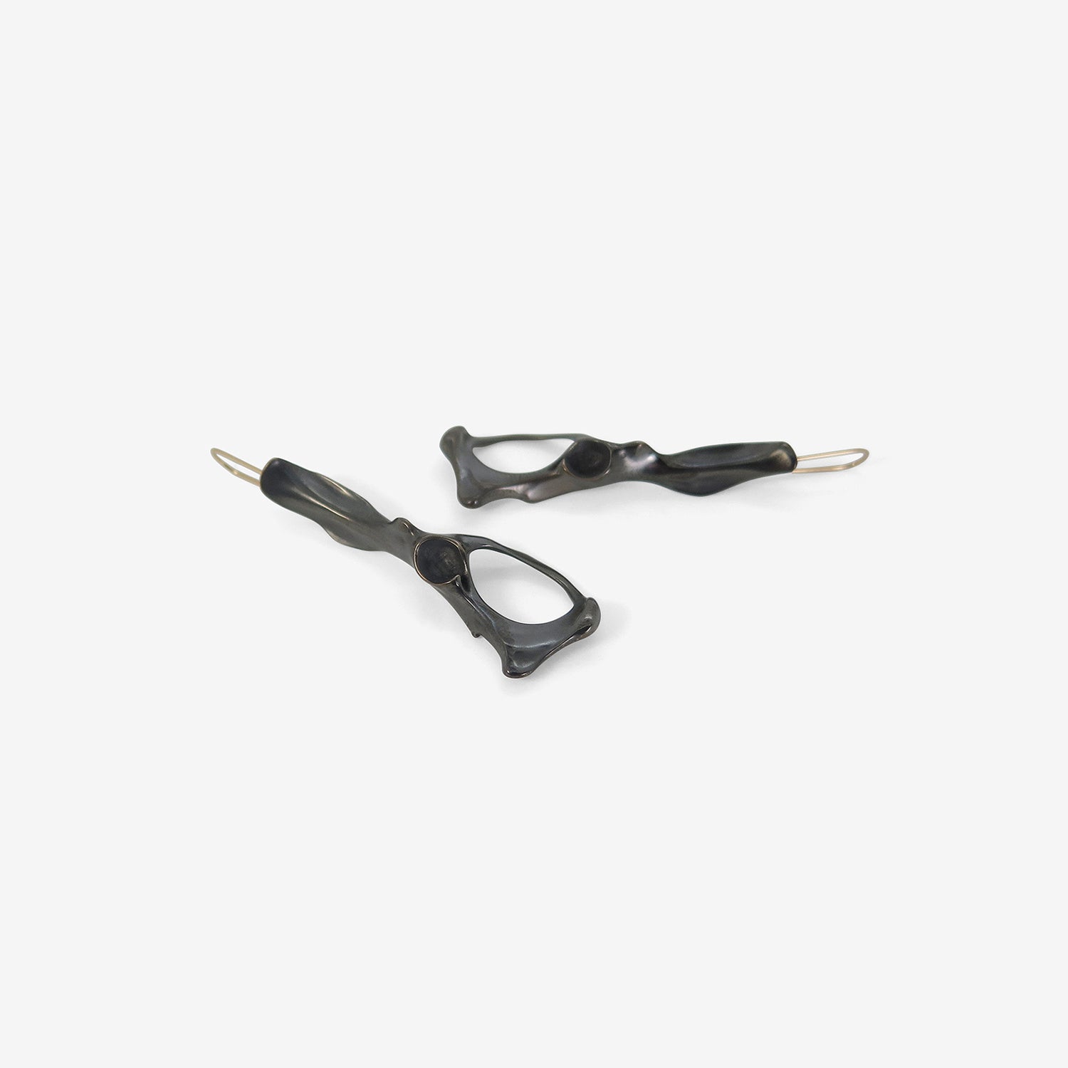 GABRIELLA KISS OXIDIZED BRONZE PELVIS EARRINGS