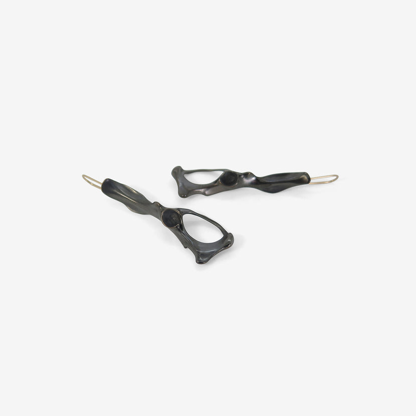 GABRIELLA KISS OXIDIZED BRONZE PELVIS EARRINGS