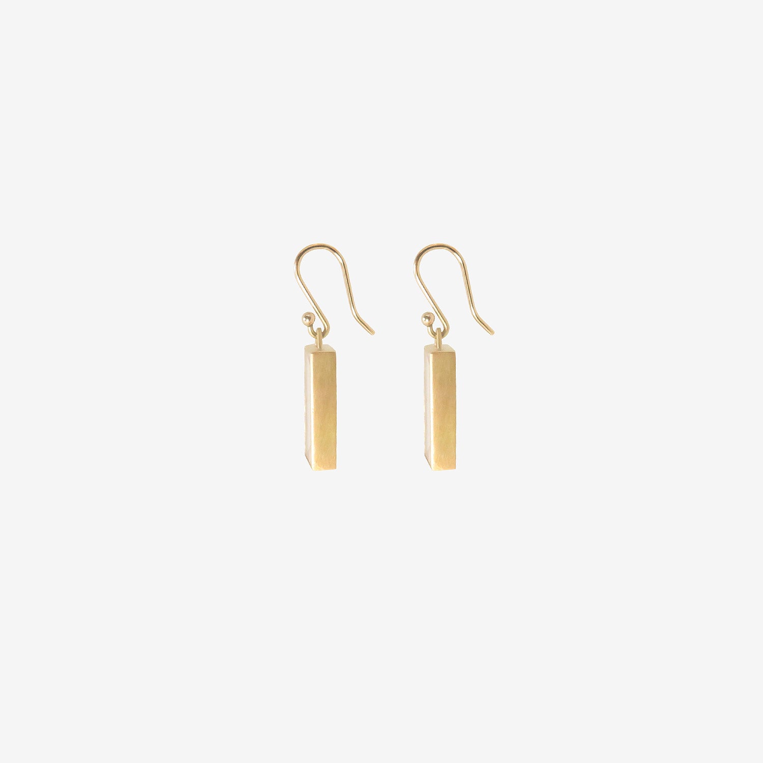 GABRIELLA KISS 18k & RECTANGULAR FACETED PINK BERYL EARRINGS