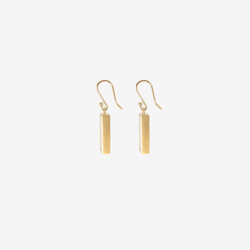 GABRIELLA KISS 18k & RECTANGULAR FACETED PINK BERYL EARRINGS