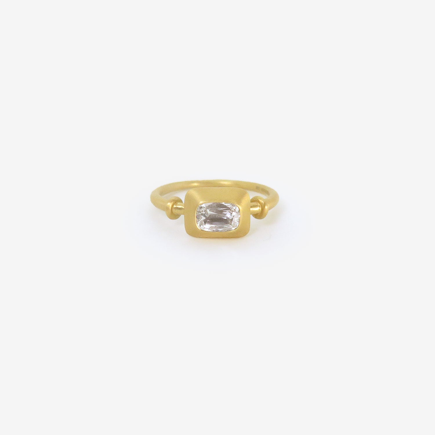 PROUNIS 22K & CUSHION-CUT DIAMOND SMALL CAPSA RING, .55CT