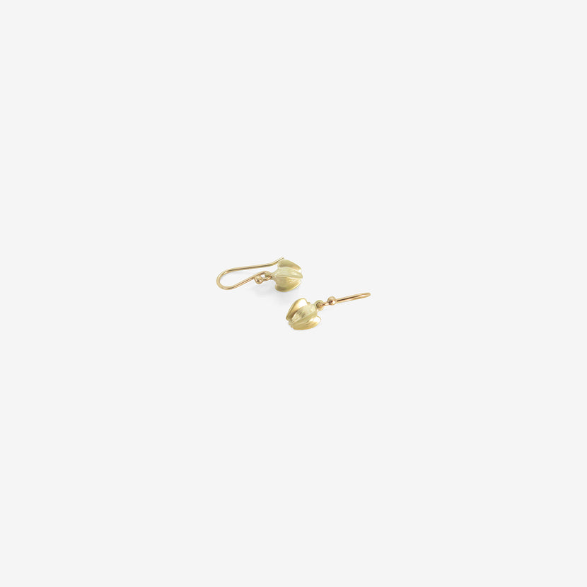 GABRIELLA KISS 14K GREEN GOLD BUCKWHEAT EARRINGS