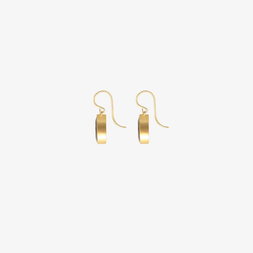 LOLA BROOKS 18K & BLUE GREEN TOURMALINE TEARDROP EARRINGS, 6.42CT