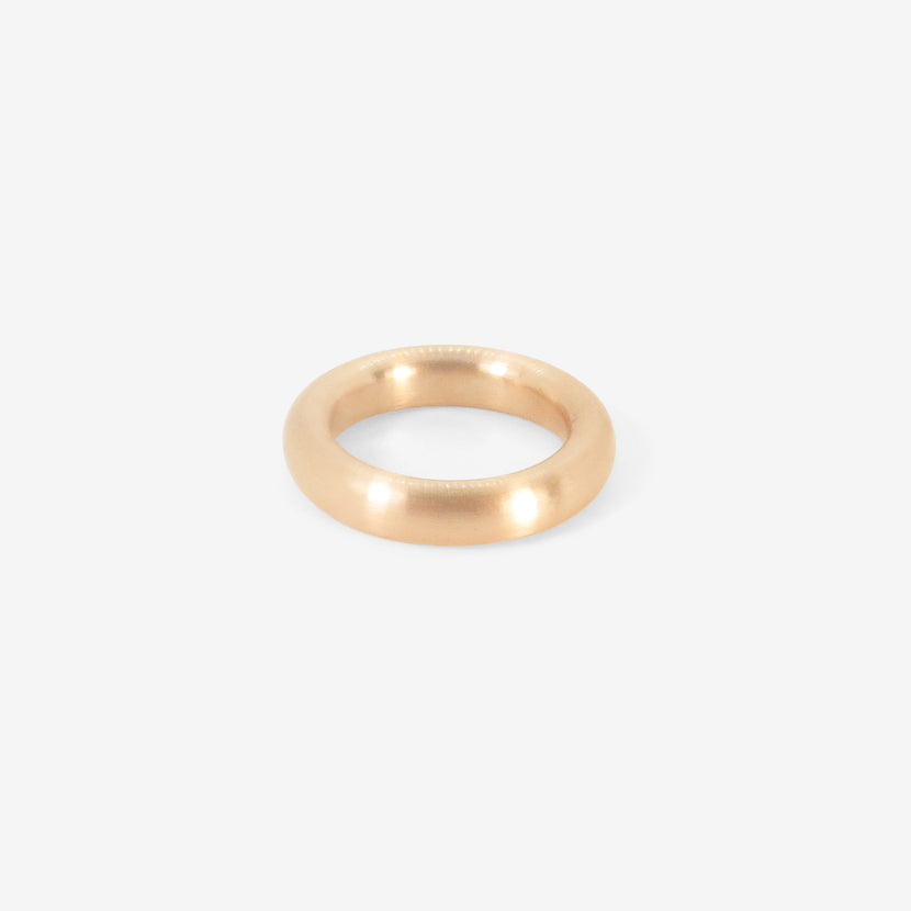 NICOLE LANDAW 14K ROSE GOLD STOUT BAND, SIZE 7 3/4