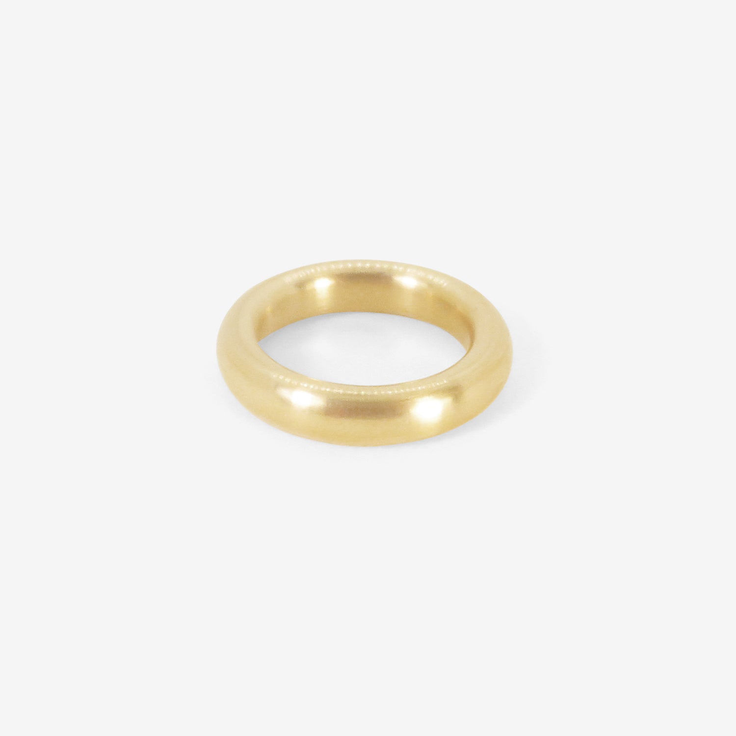NICOLE LANDAW 14K YELLOW GOLD STOUT BAND, SIZE 7 3/4